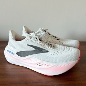Brooks Glycerin Max 1204361B118 White Pink Running Shoes Cushion Women Size 11